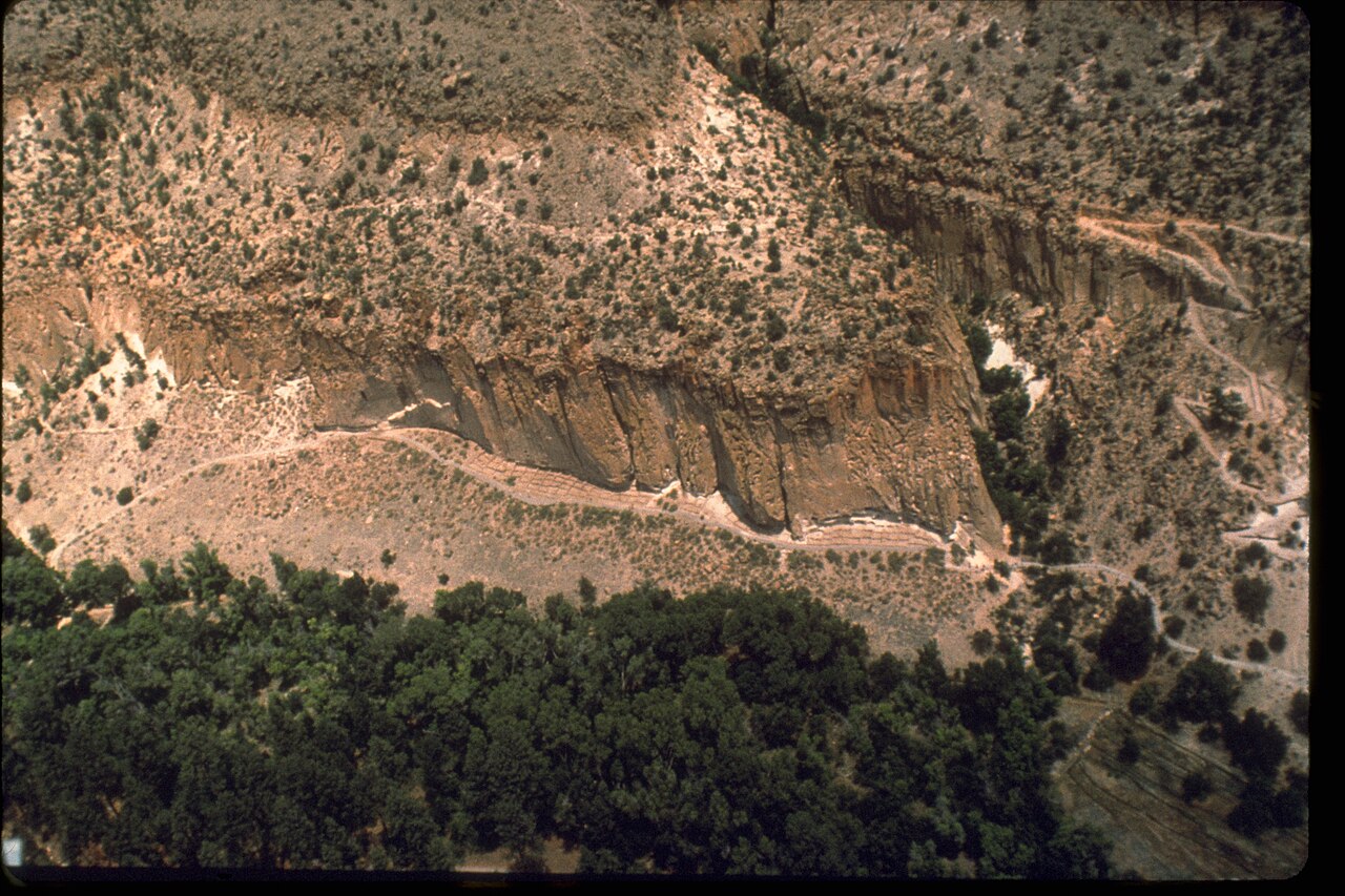 Long House and the Frey Trail at Bandelier.
