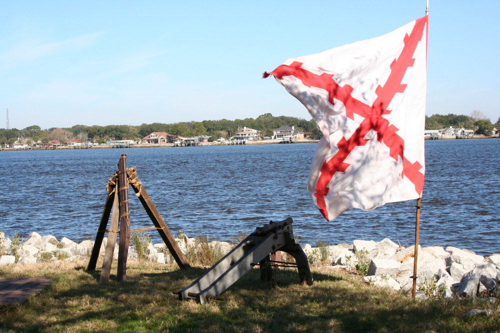 Living history cannon demonstration at Fort Caroline.