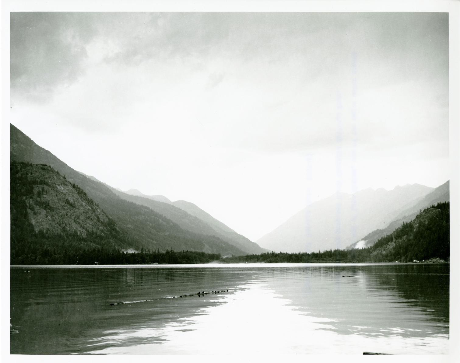 View across upper Lake Chelan toward Stehekin Valley.