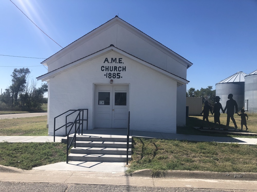 A White church building
