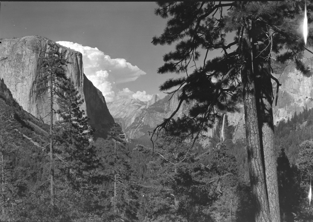 Yosemite Valley from Wawona Road, June 1940.